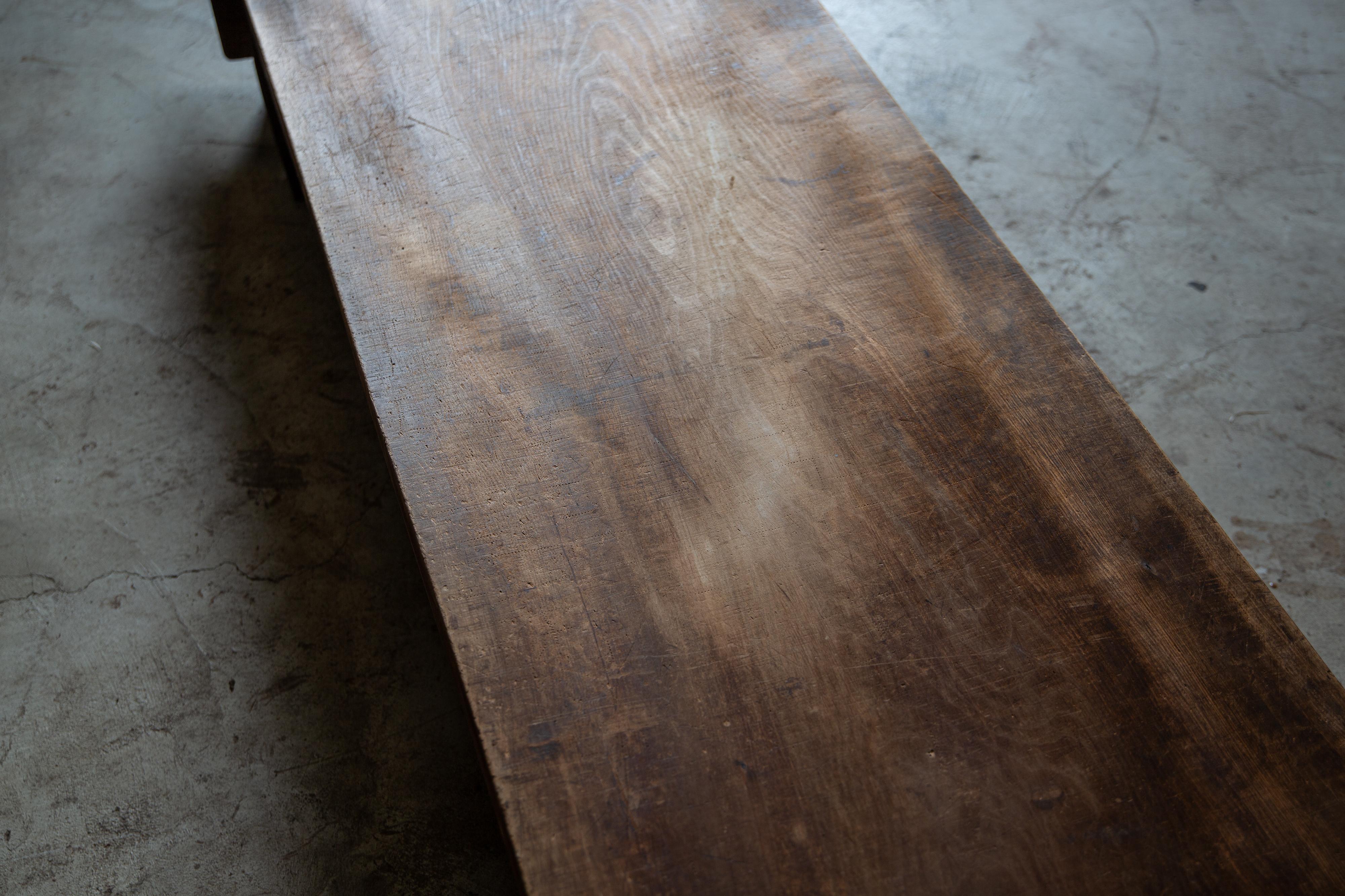 1900s - 20s Japanese antique wabi sabi long low table, primitive coffee table For Sale 2