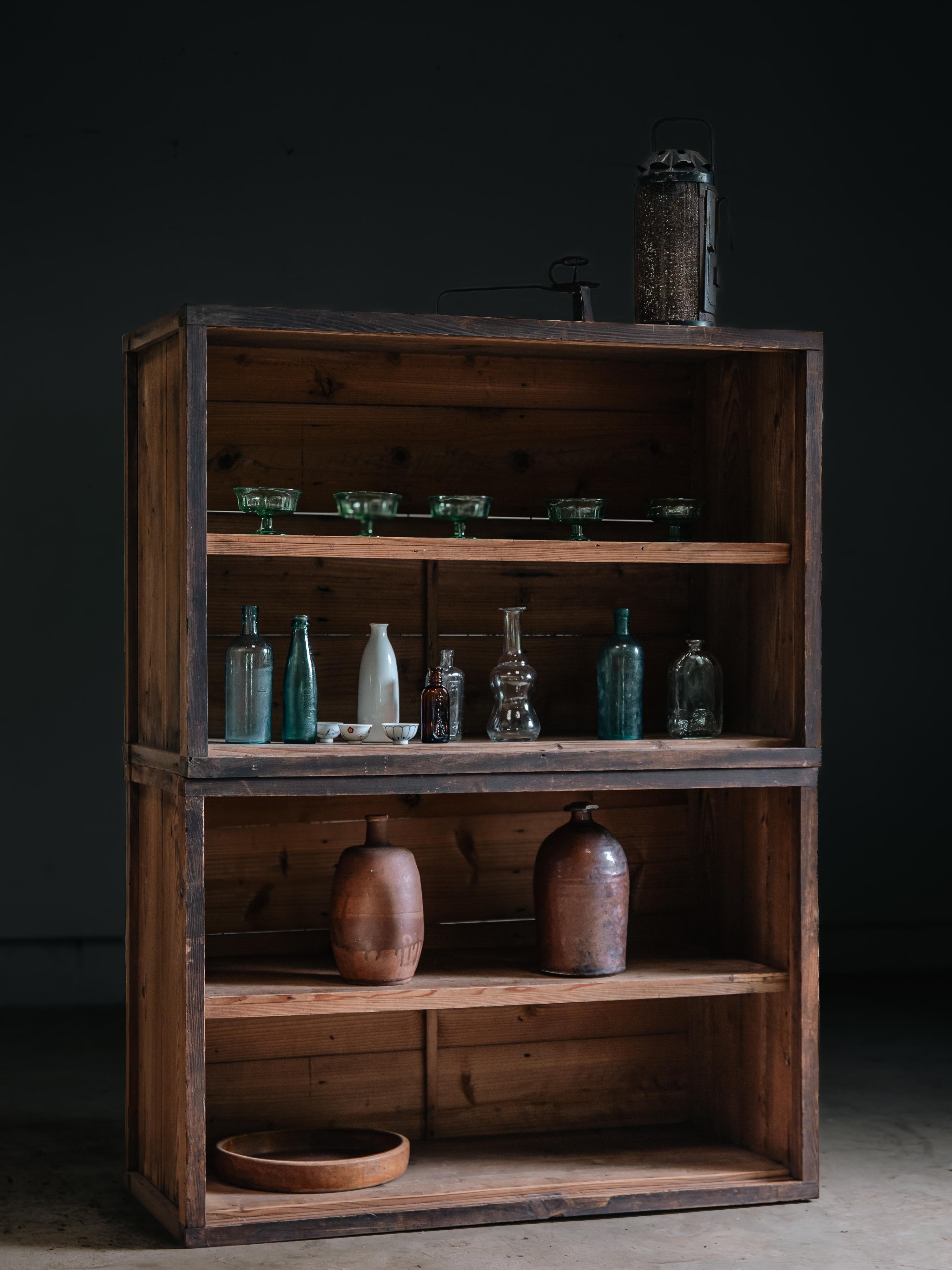 20th Century 1900s-30s Japanese antique 2 tier mid Mizuya tansu chest. wabi sabi primitive For Sale