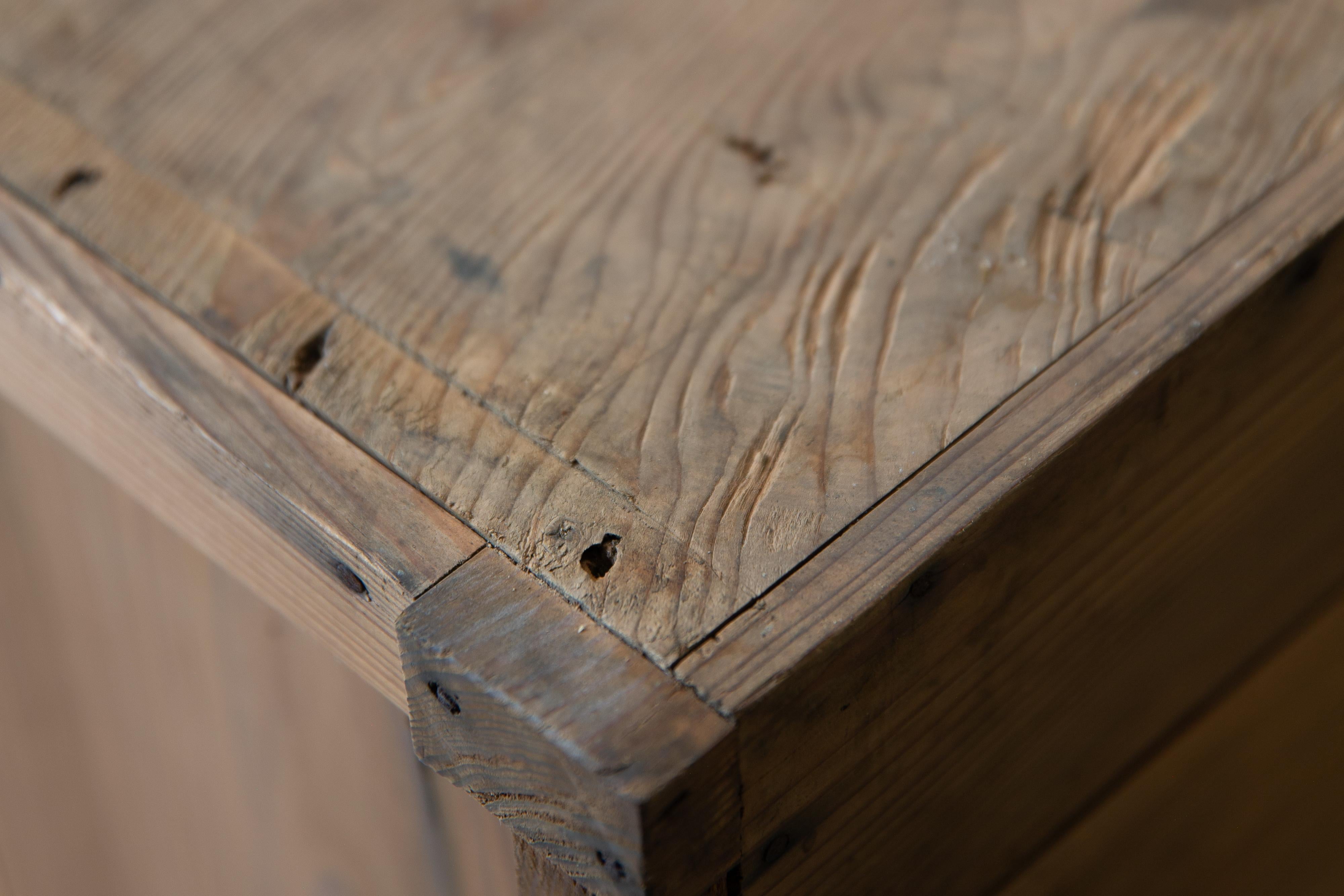 1900s-30s Japanese antique 2 tier mid Mizuya tansu chest. wabi sabi primitive For Sale 12