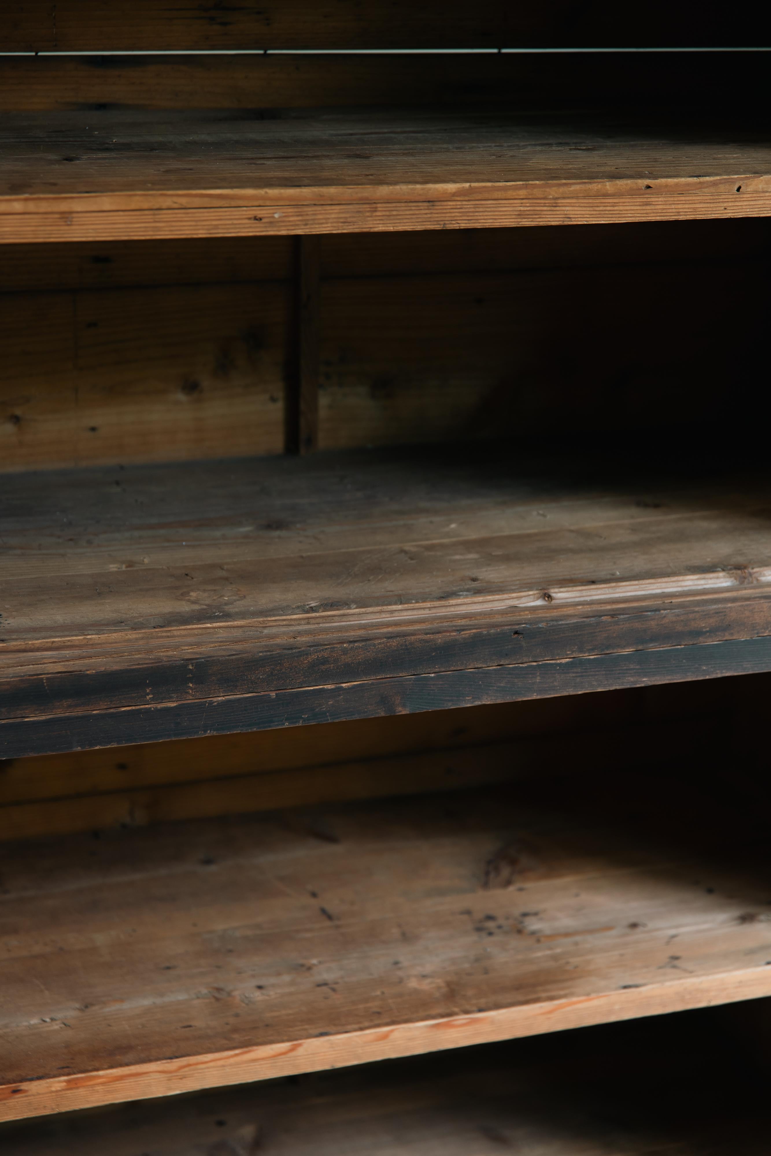 1900s-30s Japanese antique 2 tier mid Mizuya tansu chest. wabi sabi primitive For Sale 3