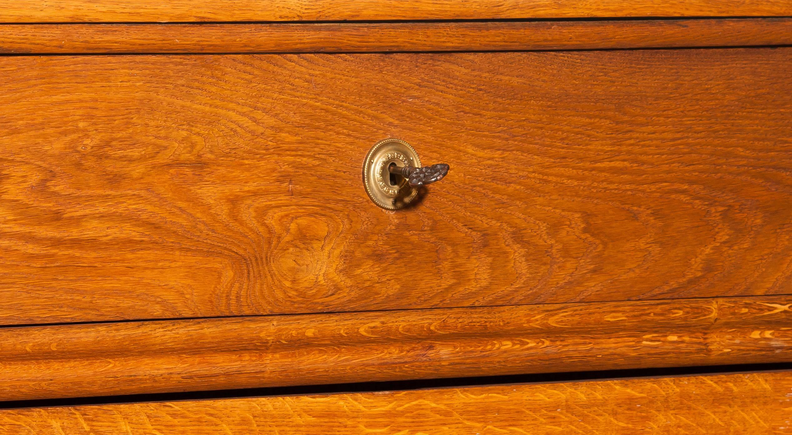 19th Century 1900s, Dutch Oak Commode, Secretary, Chest of Drawers, Cabinet