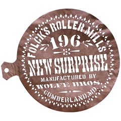 1900s Advertising Stencil Mark Type Font Vintage Industrial Art Sculpture Copper