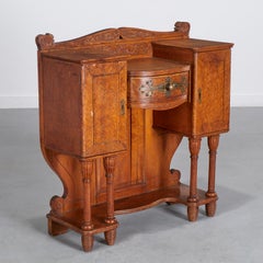 1900's American Art Nouveau Bird's-Eye Maple Dressing Table in the Liberty Taste