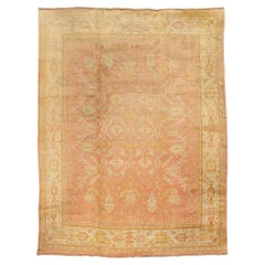1900's Anatolian Antique Turkish Oushak Rug with Spanish Colonial Style