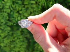 1900s Antique 1.14 Carat Diamond and Platinum Solitaire Ring