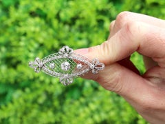 1900s Antique 1.84 Carat Diamond and Platinum Brooch
