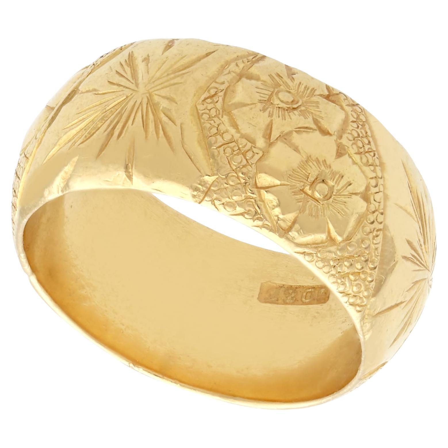 1900s Antique 22k Yellow Gold Wedding Band For Sale