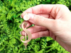 1900s Antique 9k Yellow Gold Drop Earrings