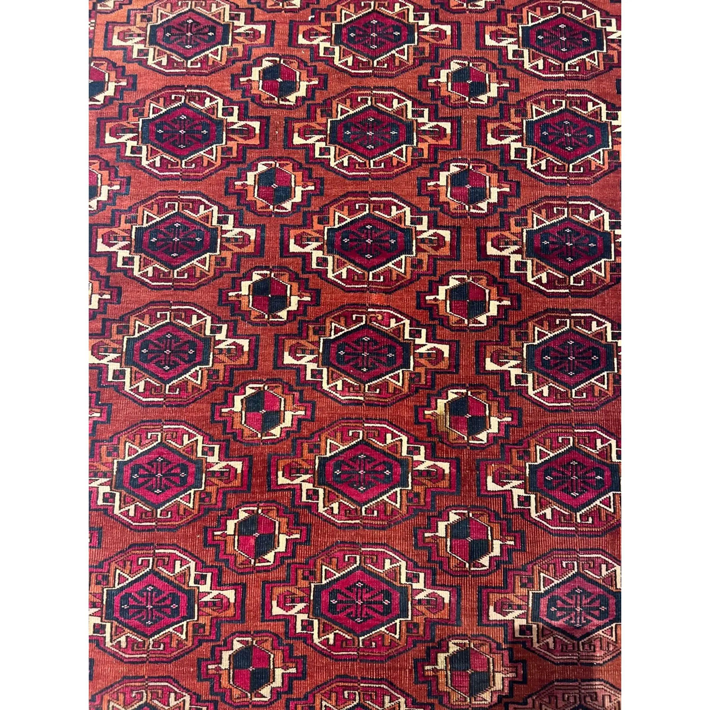 1900s Antique Afghan Rug In Good Condition For Sale In Los Angeles, US