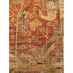1900s Antique Animal Samarkand Rug