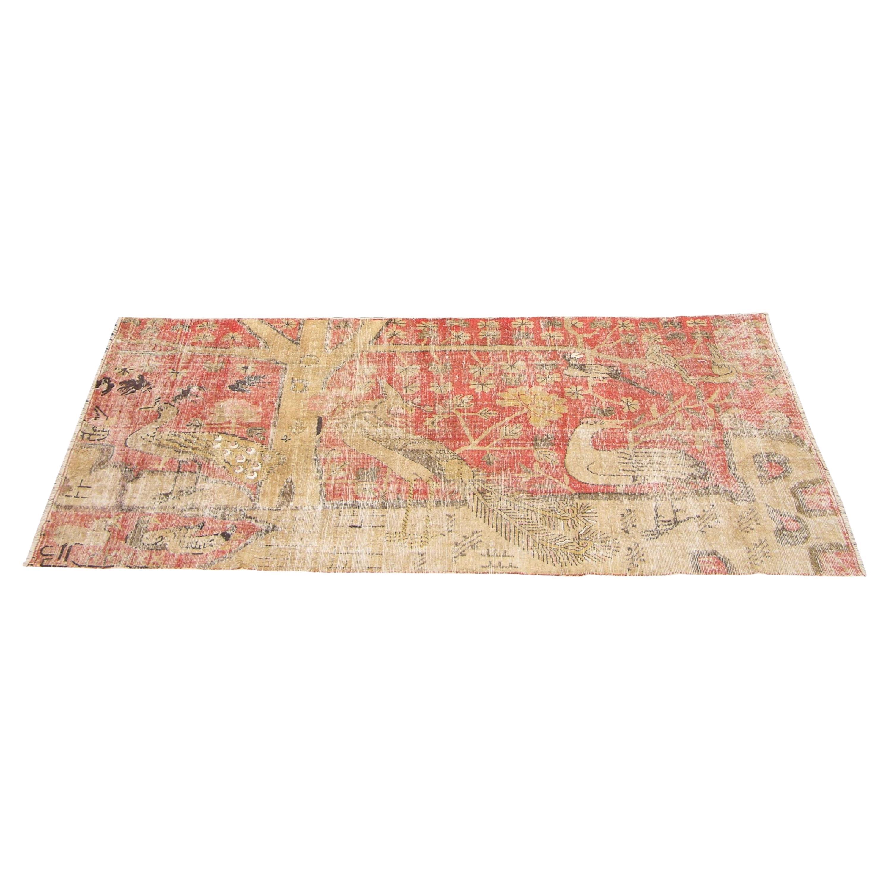 1900s Antike Tier Samarkand Teppich im Angebot