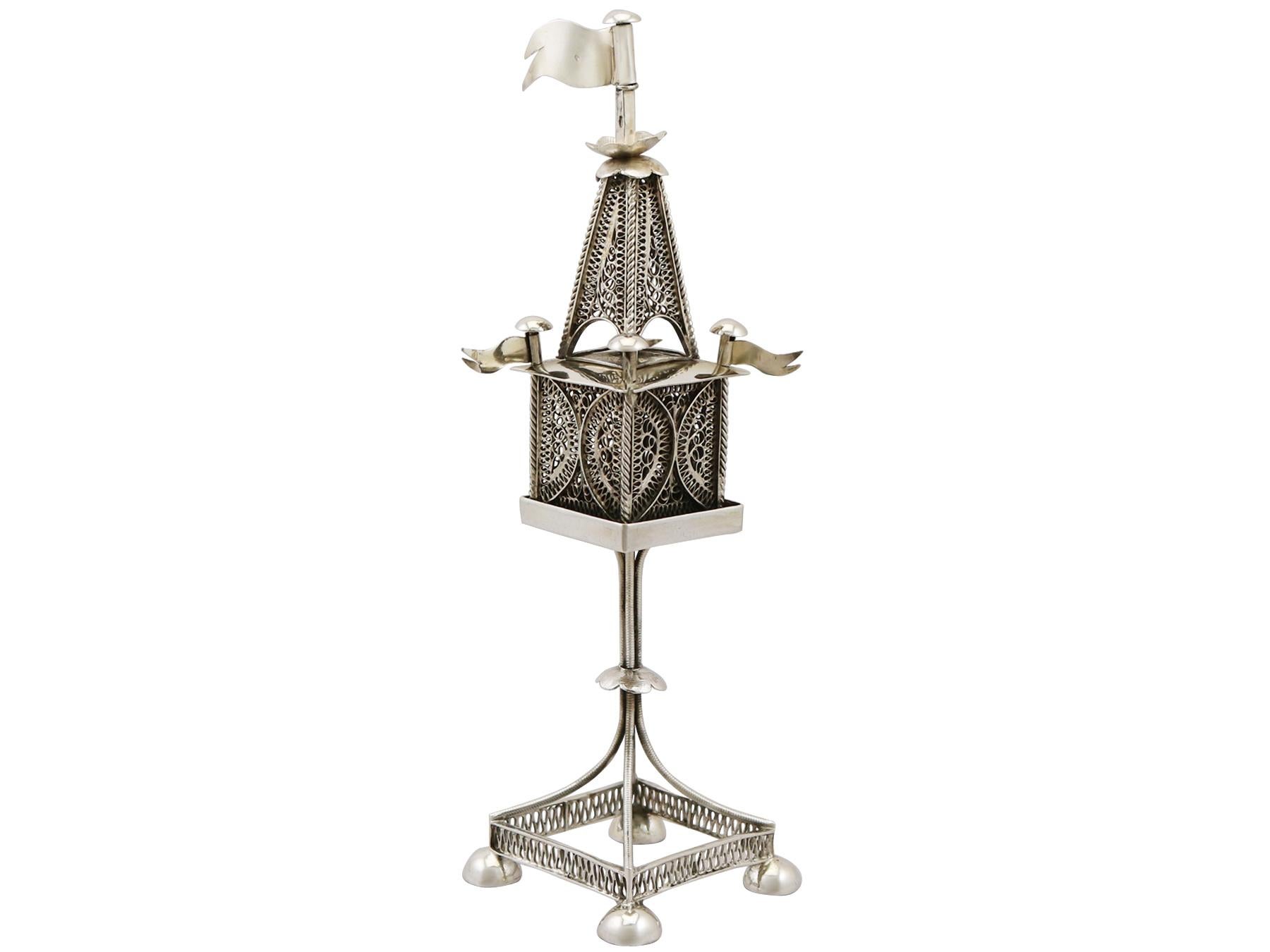 Torre de especias de plata austrohúngara de 1900 en Excelente estado para la venta en Jesmond, Newcastle Upon Tyne