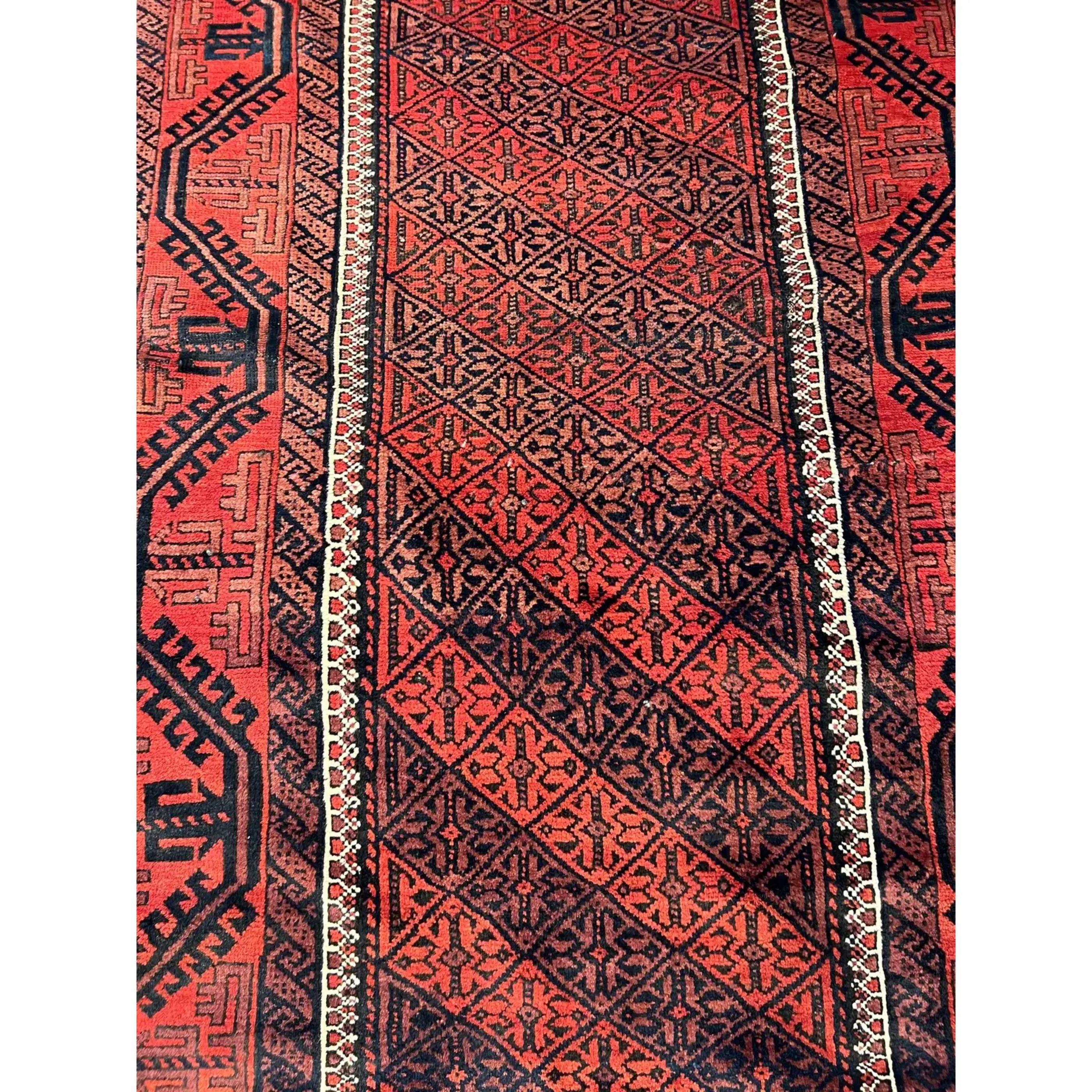 Tribal 1900s Antique Baloutch Rug For Sale