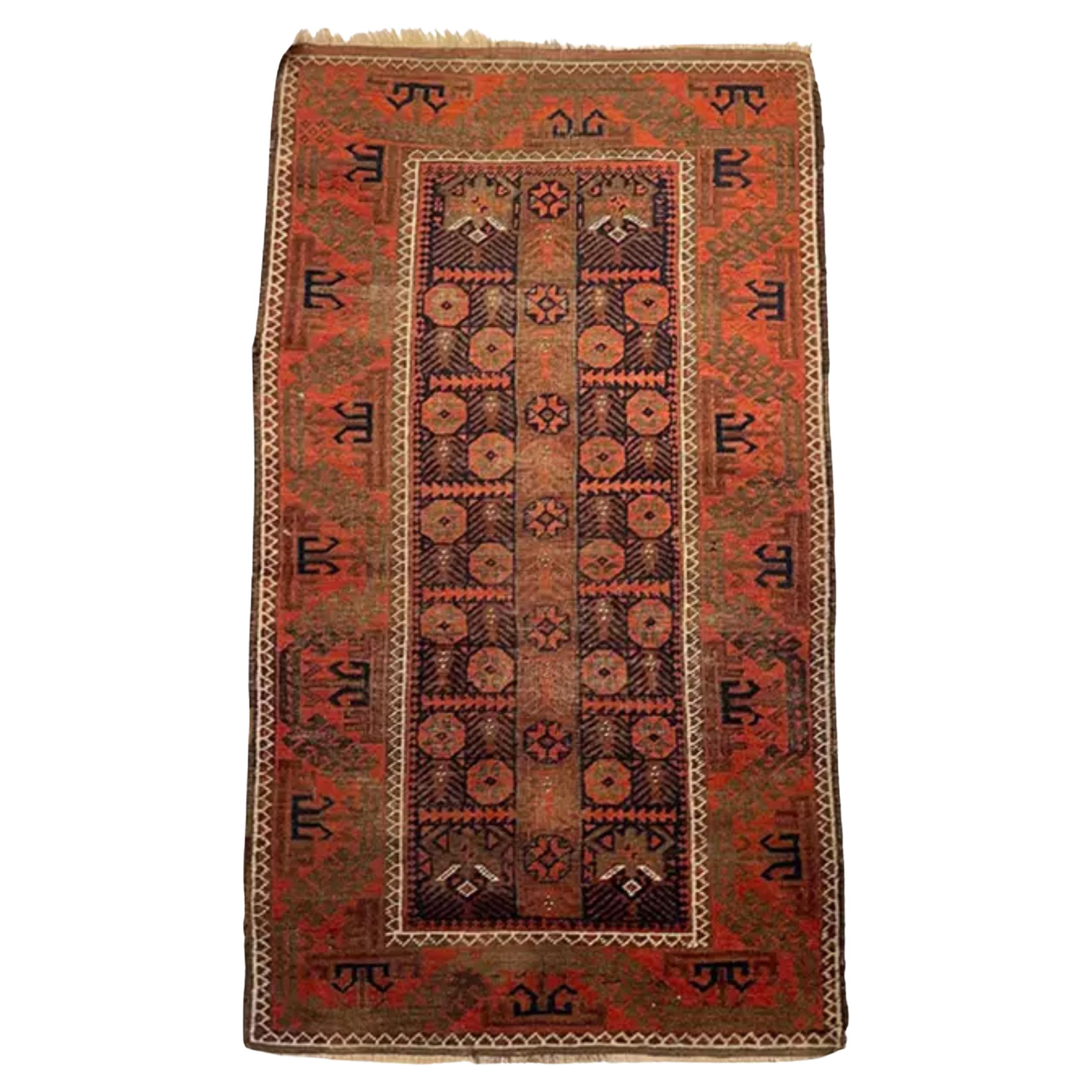 1900s Antique Baluch Rug