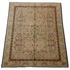 Tapis chinois ancien beige des années 1900 - 11'4'' X 8'5''