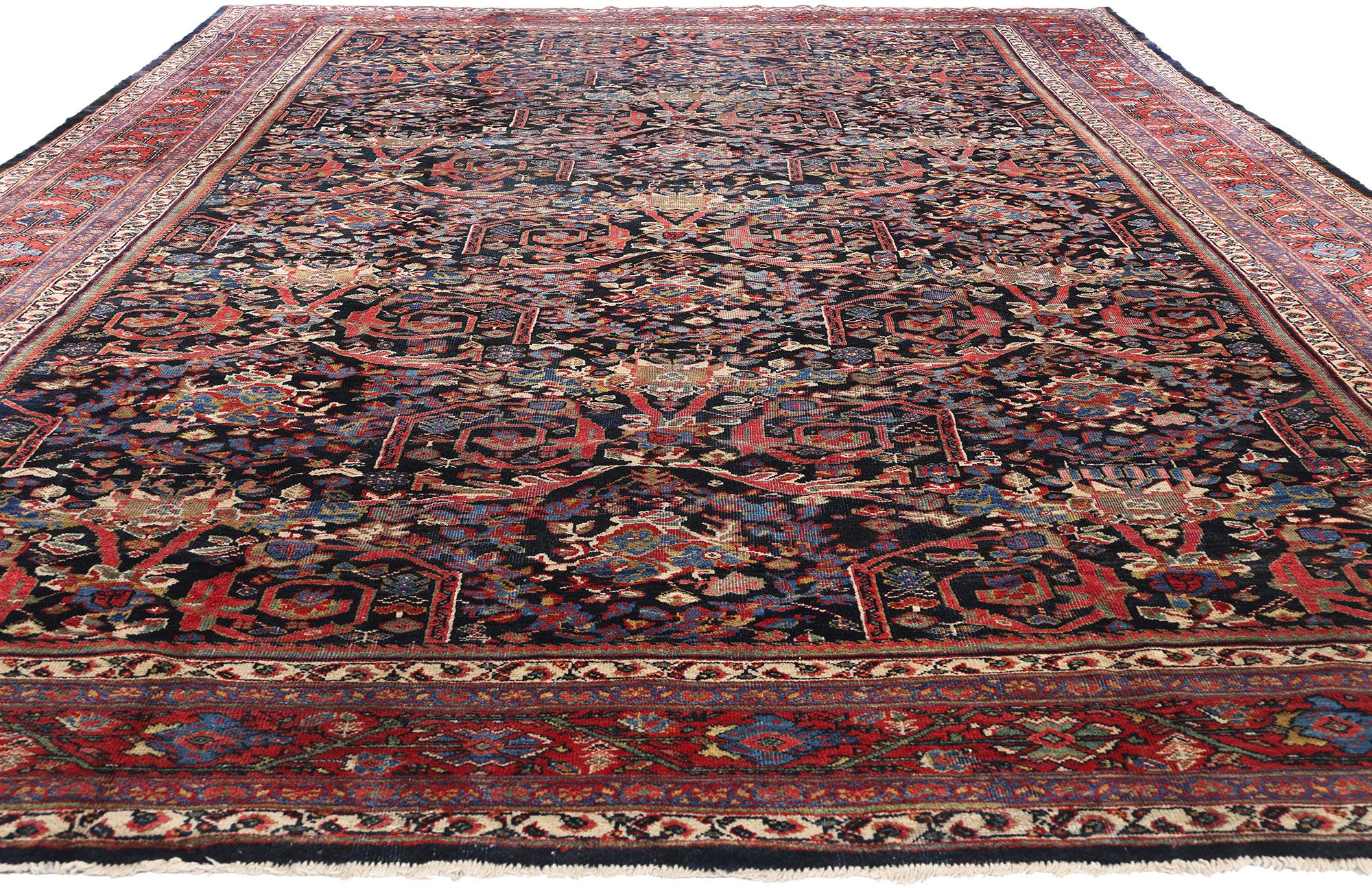 1900's Antike Blaue Persische Sultanabad Teppiche, 10'05 x 16'06 (Handgeknüpft) im Angebot