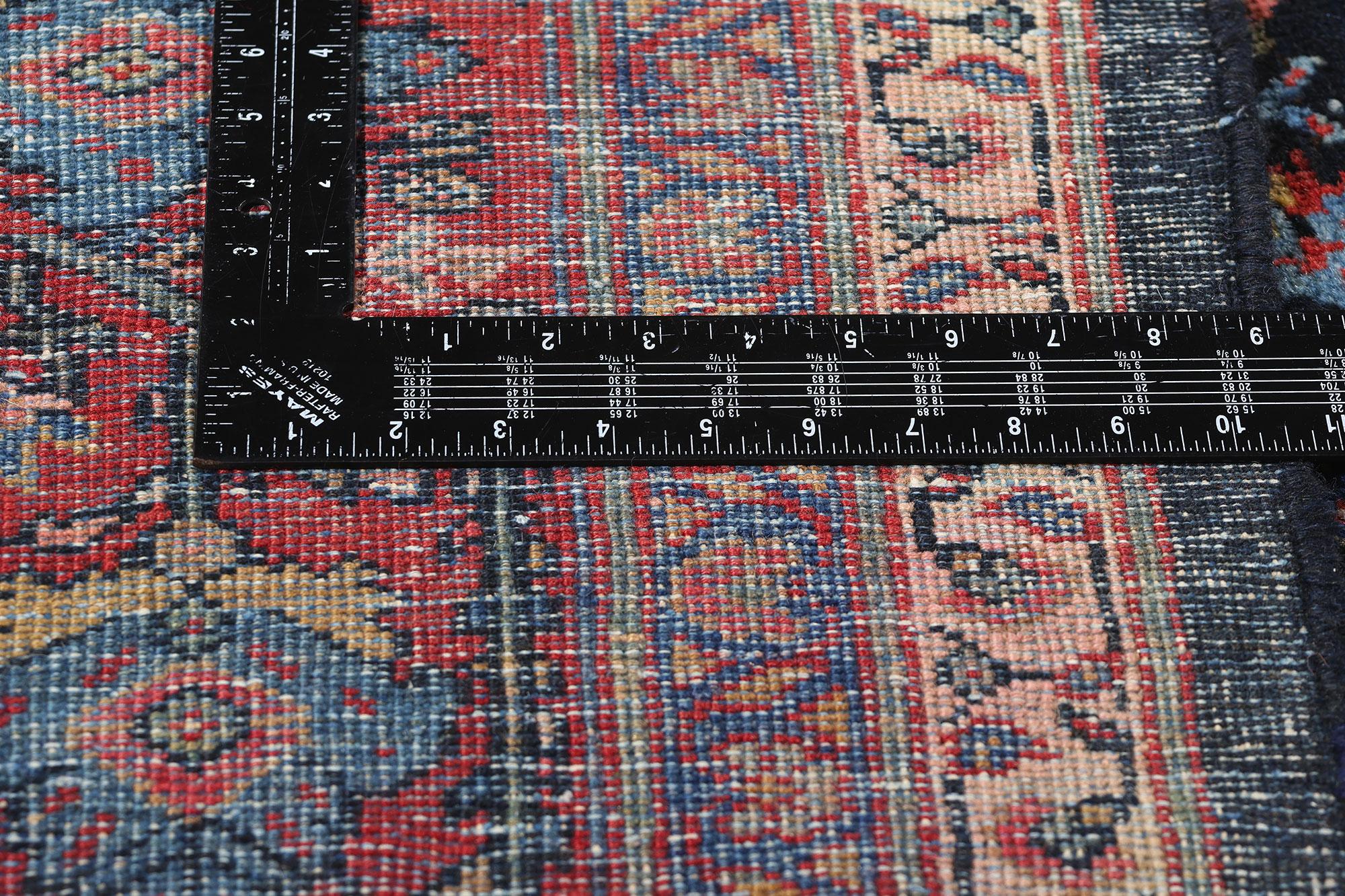1900's Antike Blaue Persische Sultanabad Teppiche, 10'05 x 16'06 (Wolle) im Angebot