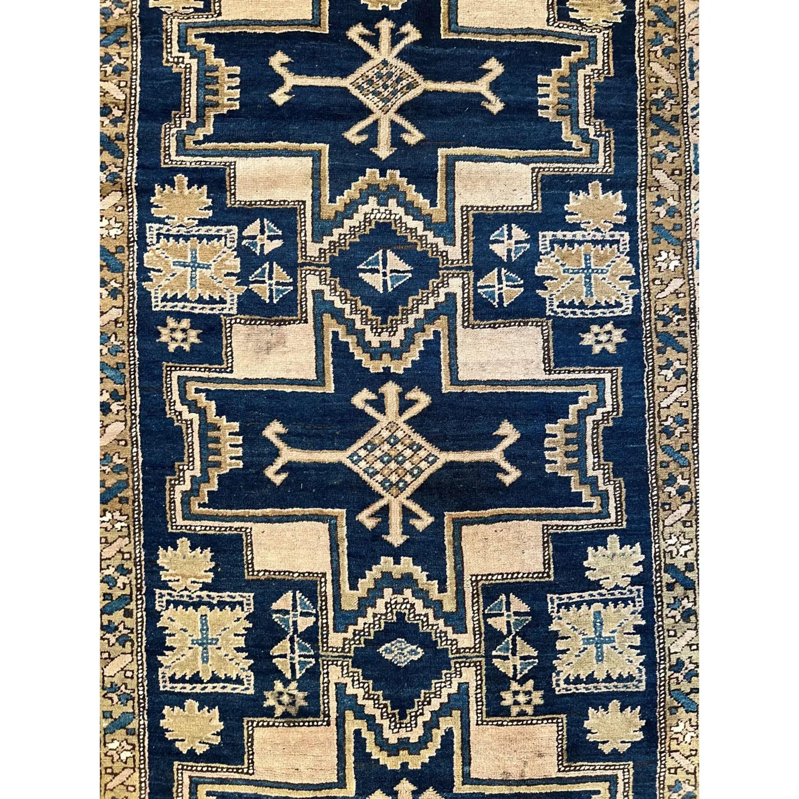 Persian 1900s Antique Caucasian Rug For Sale