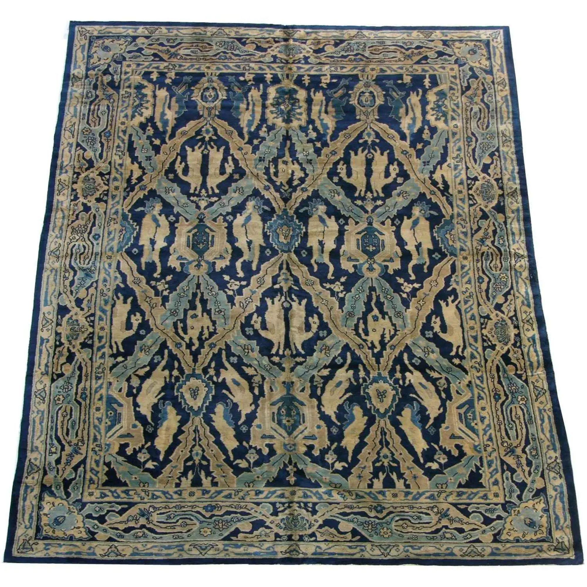 Early 20th Century 1900s Antique Chinese Rug - 11'8'' X 9'2'' For Sale