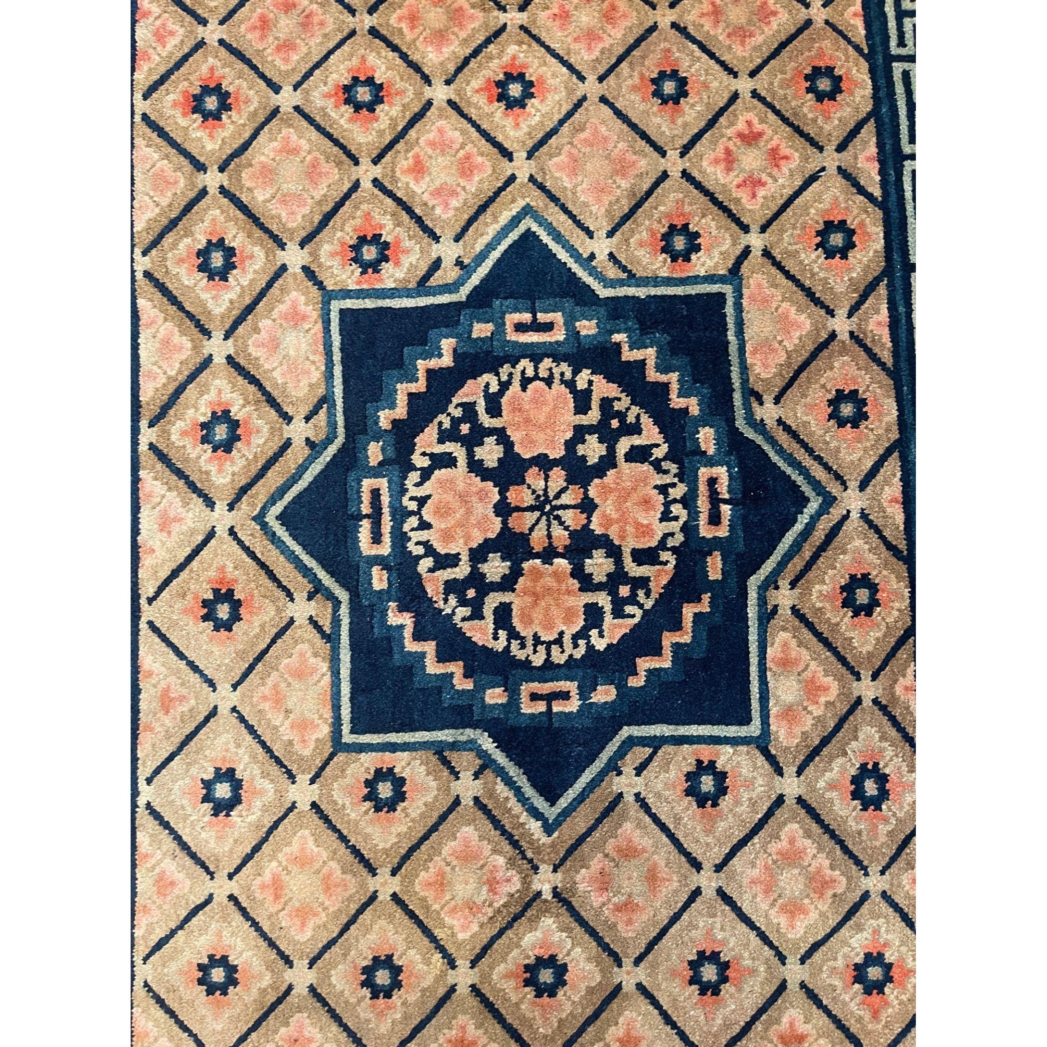 Other 1900s Antique Chinese Small Rug - 7'2'' X 4'5'' For Sale