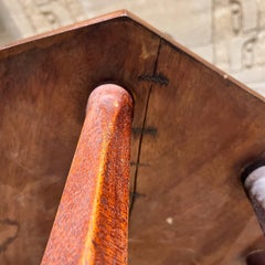1900s Antique Custom Side Table Solid Mahogany Octagon