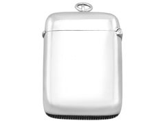 1900s Antique Edwardian Sterling Silver and Enamel Vesta Case