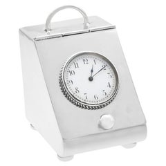 Antique Edwardian Sterling Silver Jewelry Box and Watch