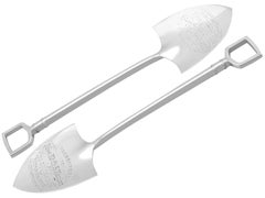 Antique Edwardian Sterling Silver Presentation Spades