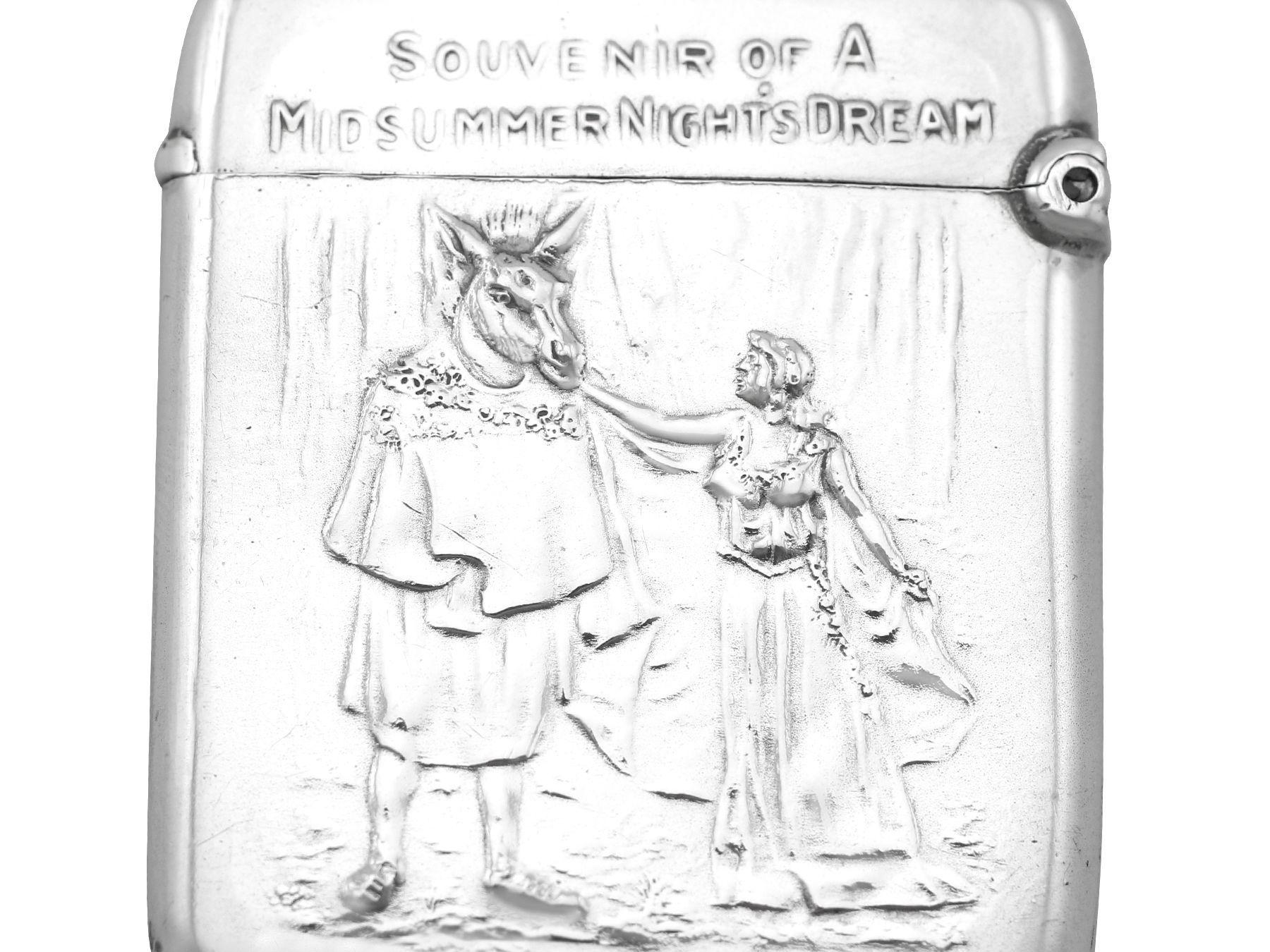 Goldsmiths & Silversmiths Co. Ltd Antique Edwardian Sterling Silver Vesta Case For Sale 5