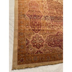 1900s Antique Fine Indian Purple Amritsar Rug