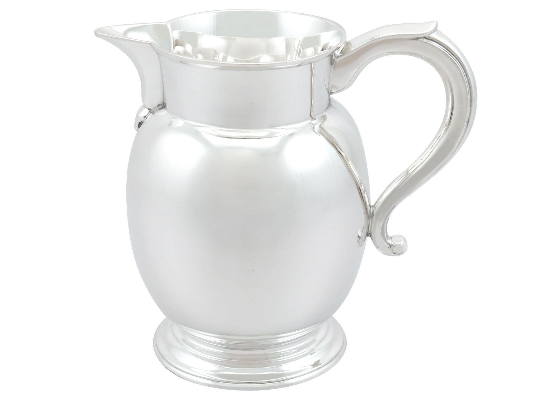 Early 20th Century 1900s Antique Sterling Sterling Silver Milk/Water Jug For Sale