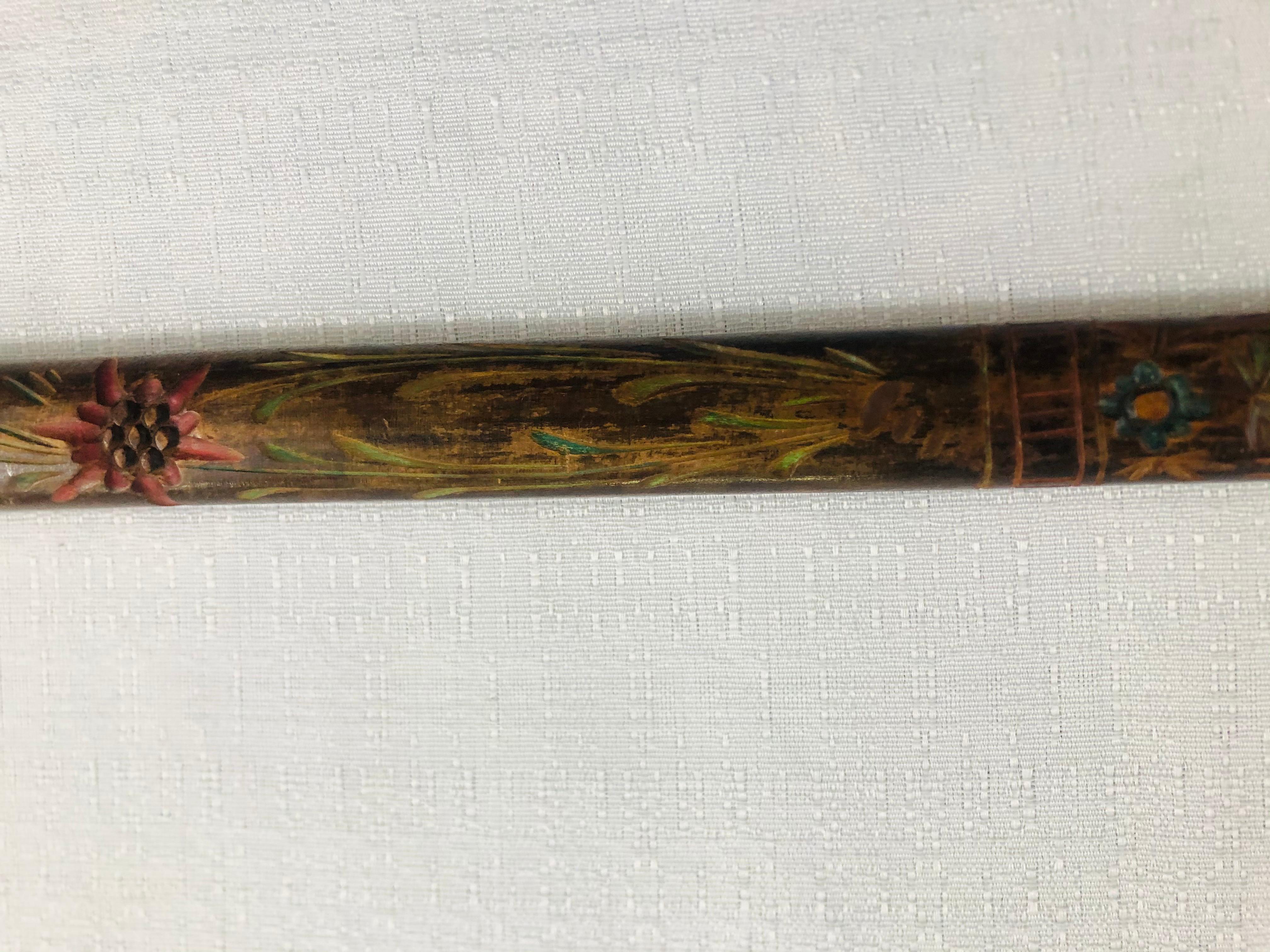1900s Antique Hand Carved Wooden Cane For Sale 2