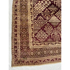 1900s Antique Indian Agra Rug - 12'0'' X 8'9''