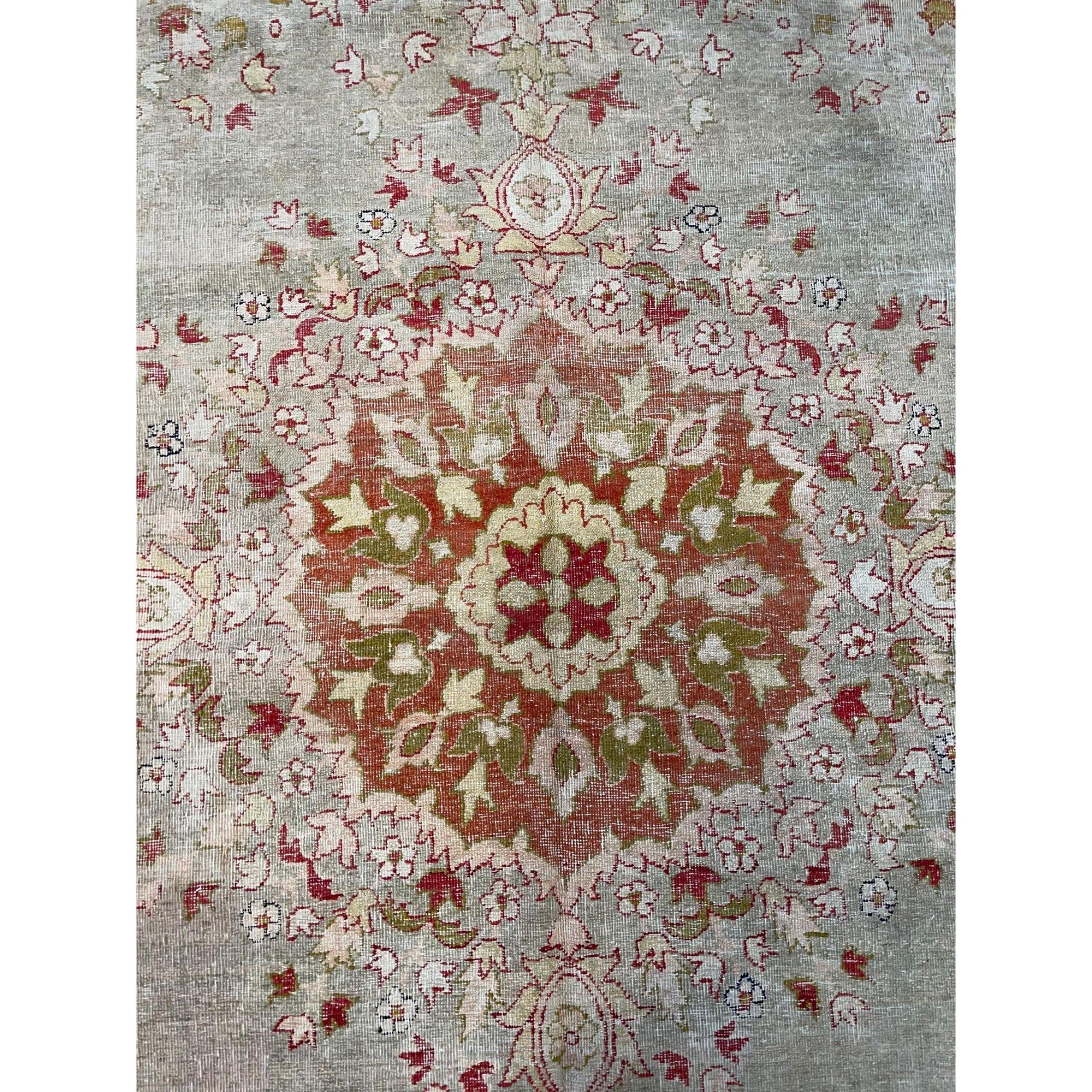 Empire 1900s Antique Indian Amritsar Rug - 10'6'' X 7'9'' For Sale