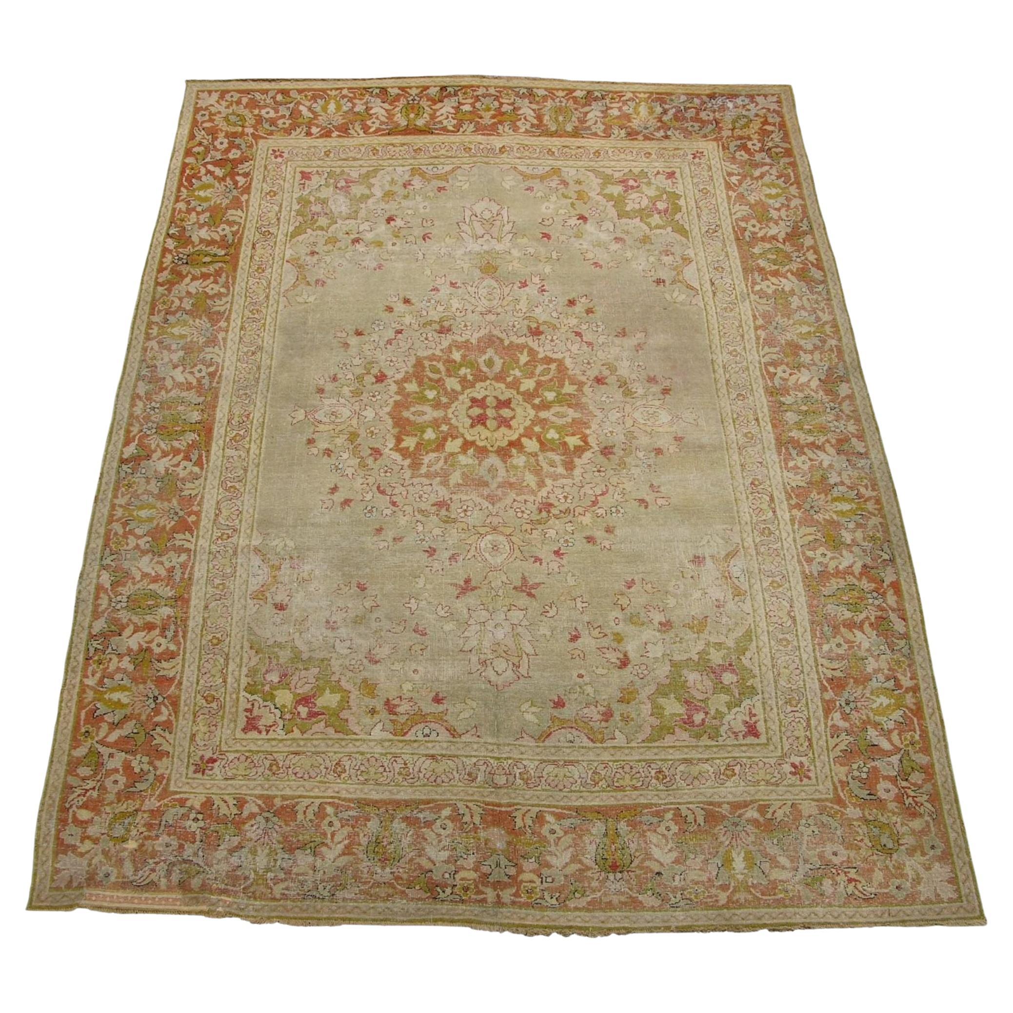 1900s Antique Indian Amritsar Rug - 10'6'' X 7'9'' For Sale