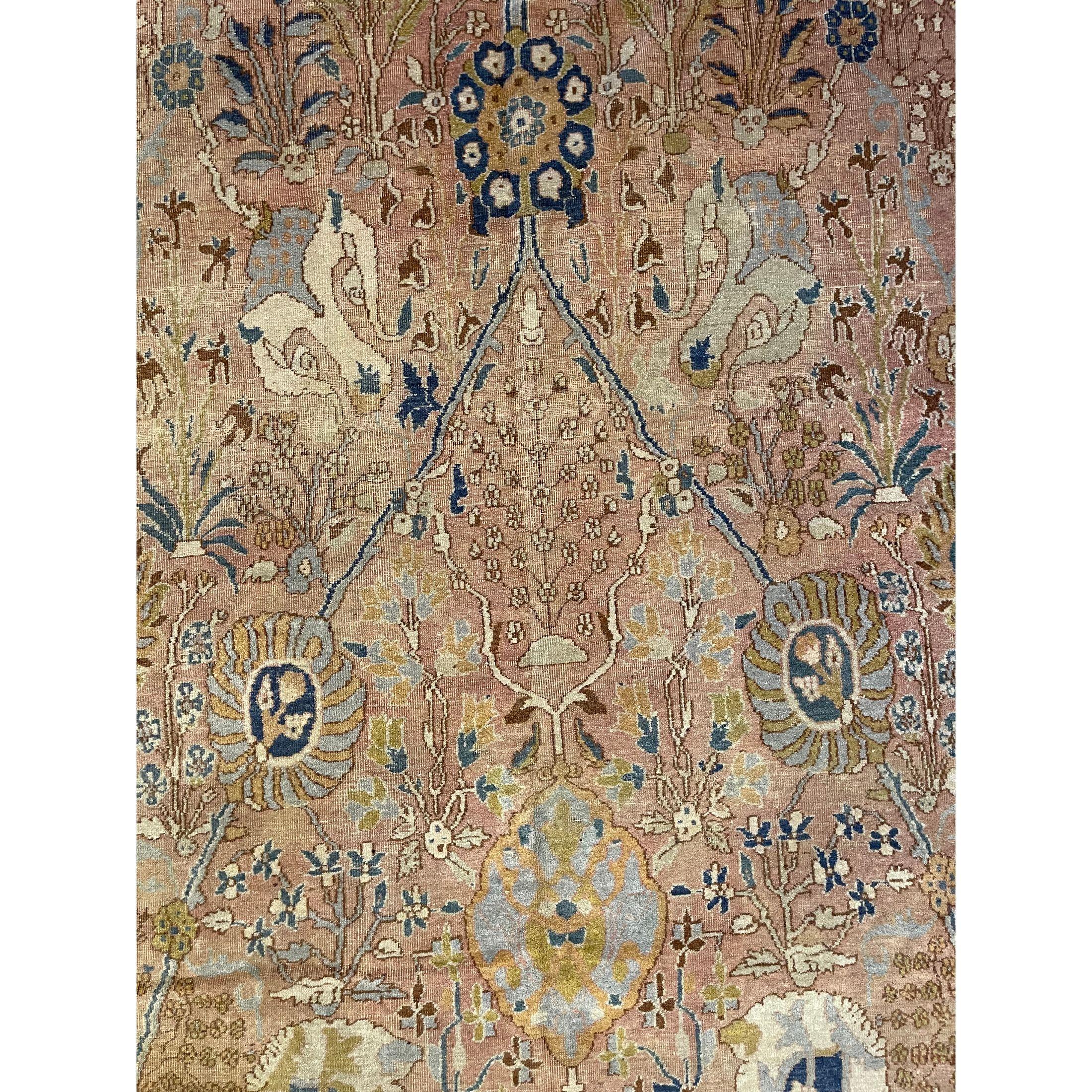 Tribal 1900s Antique Indian Amritsar Rug For Sale