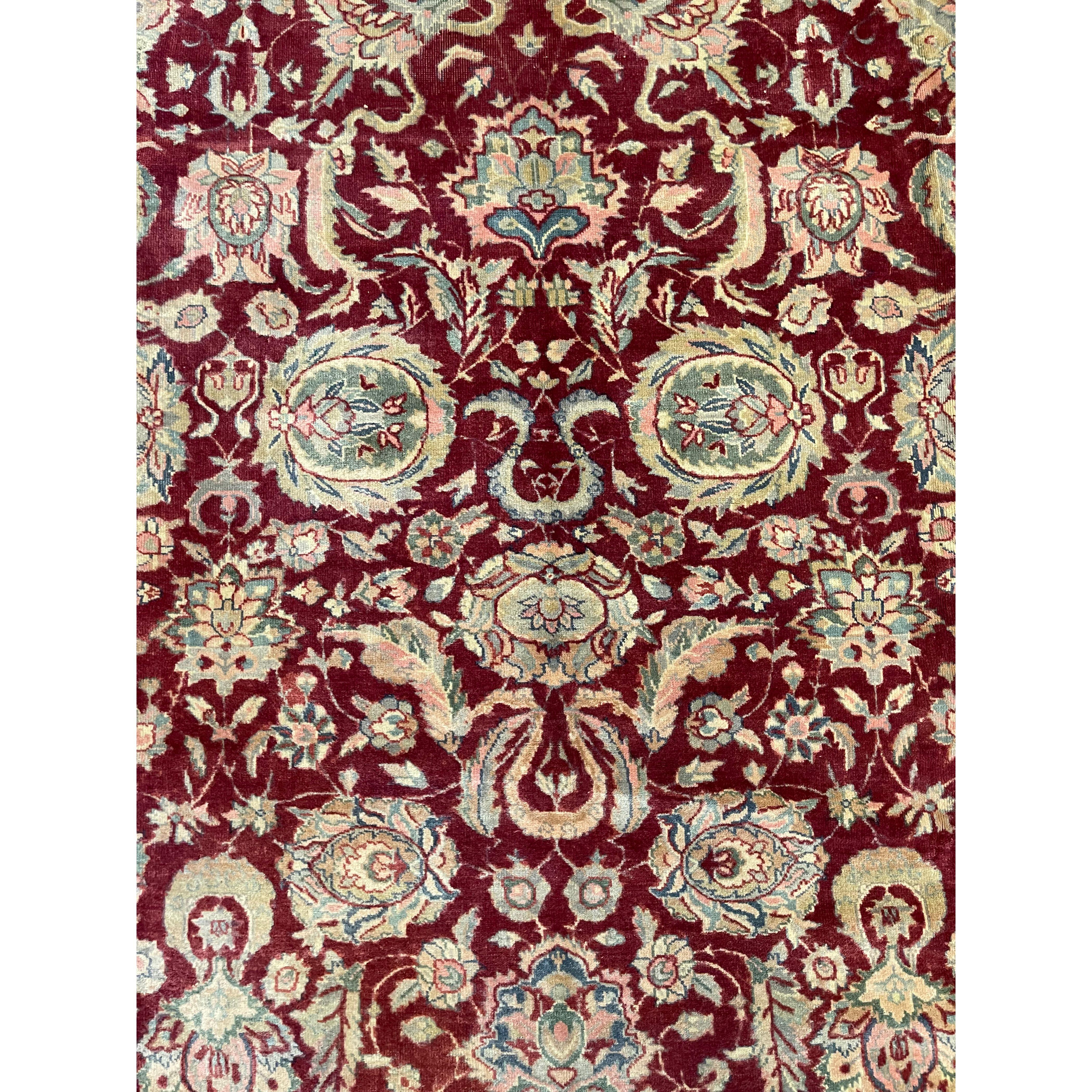 Empire 1900s Antique Indian Rug - 14'8'' X 12'0'' For Sale