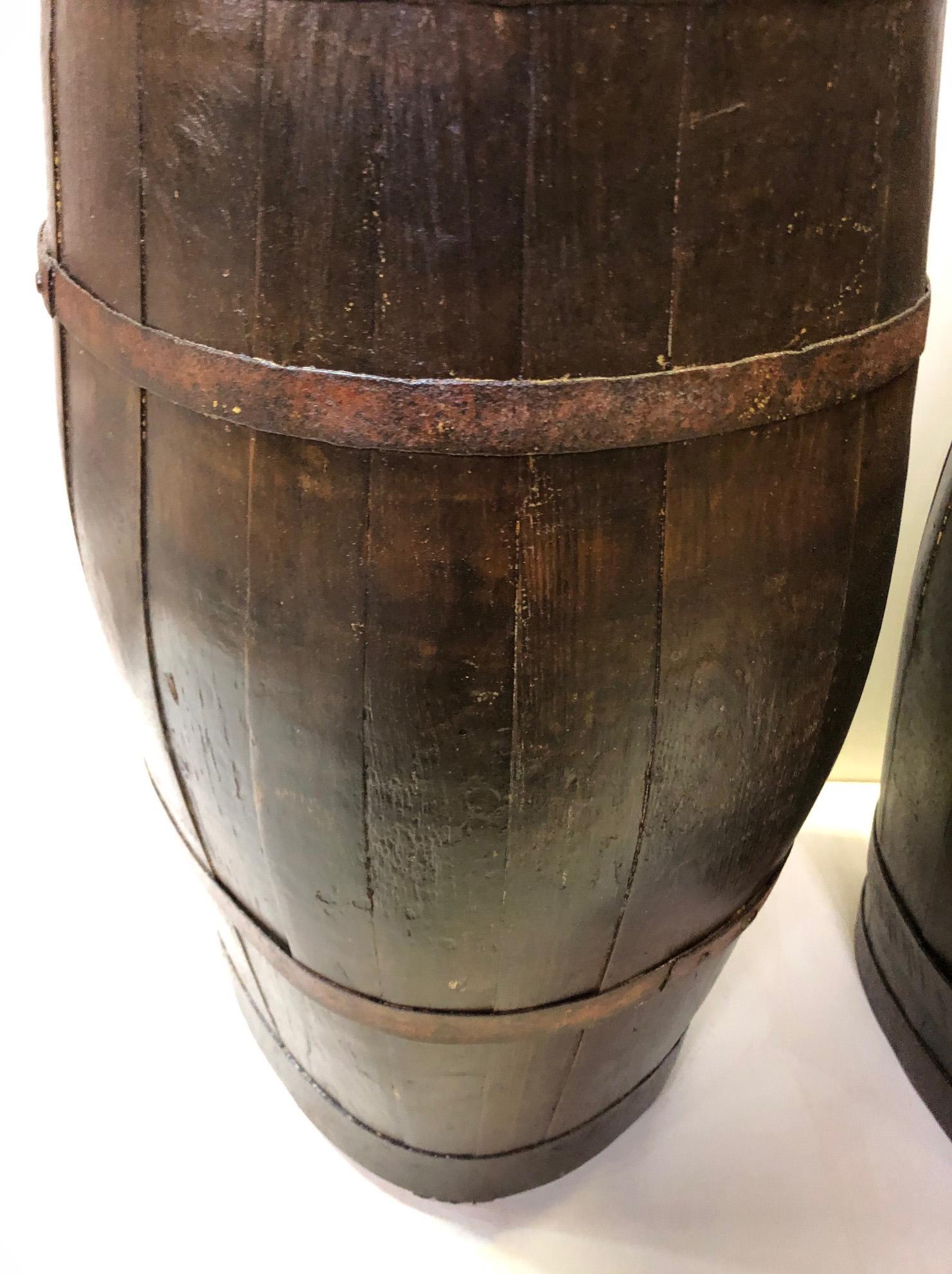 1900s Antique Italian Oak Barrels for Vinification 2
