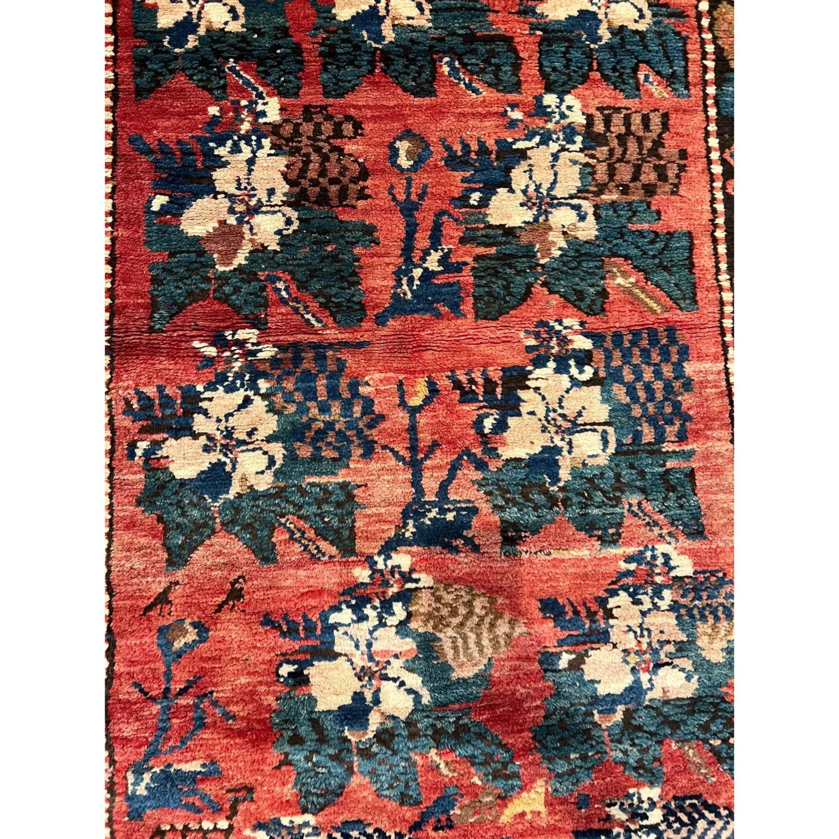 1900s Antike Karabagh Teppich 7.7x3.11 (Stammeskunst) im Angebot