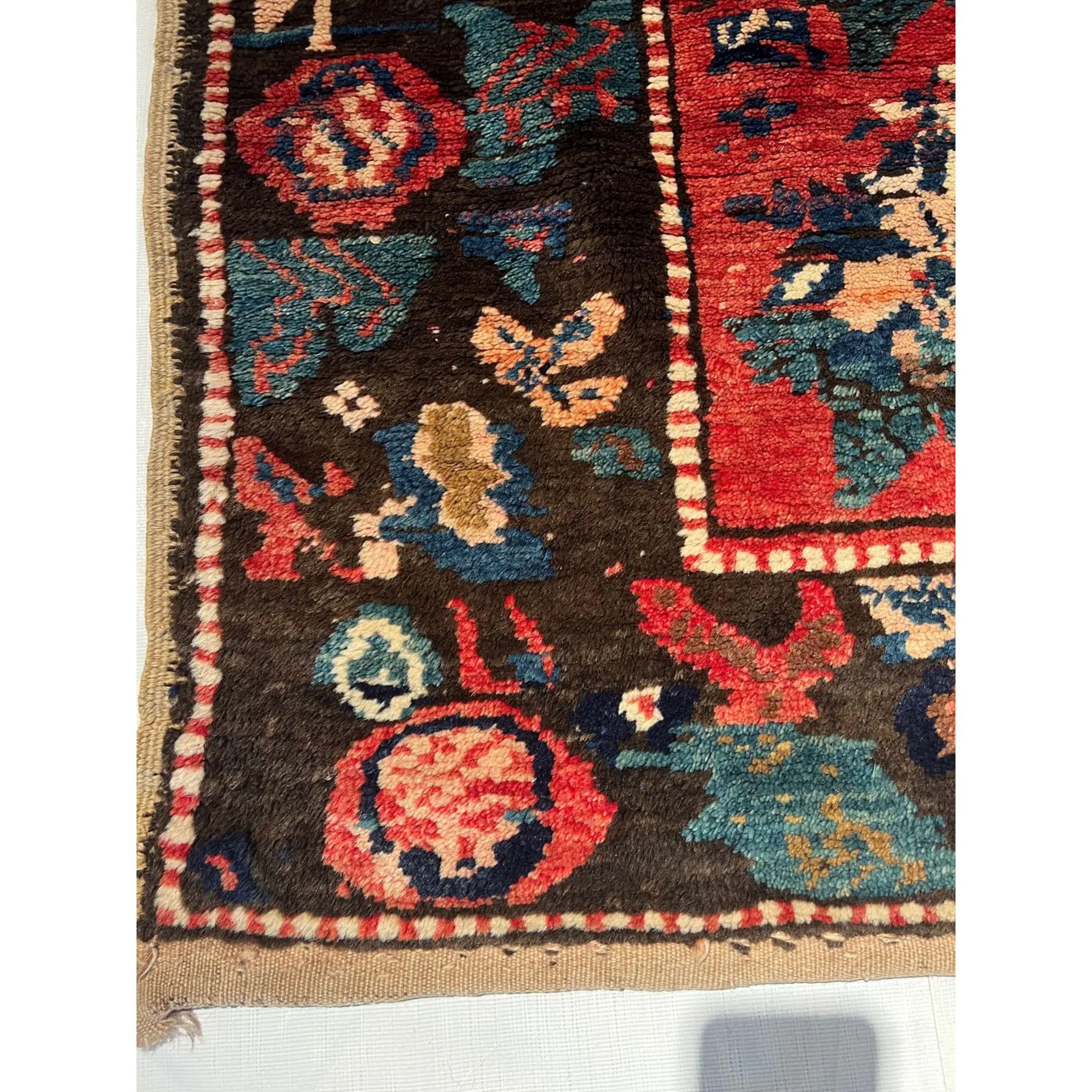 1900s Antique Karabagh Rug 7.7x3.11 In Good Condition For Sale In Los Angeles, US
