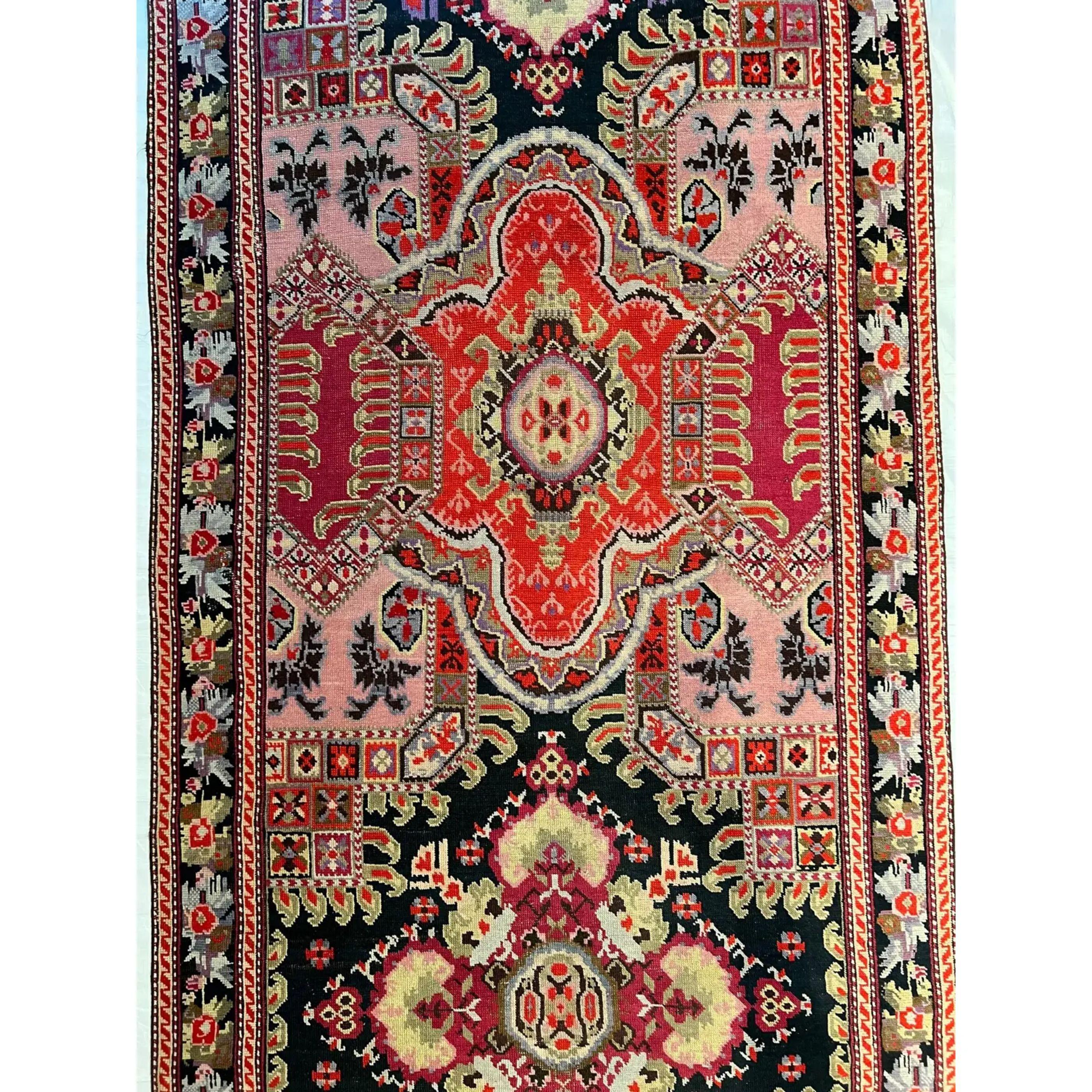 1900s Antique Karabagh Rug, tribal carpet, handmade and hand-knotted