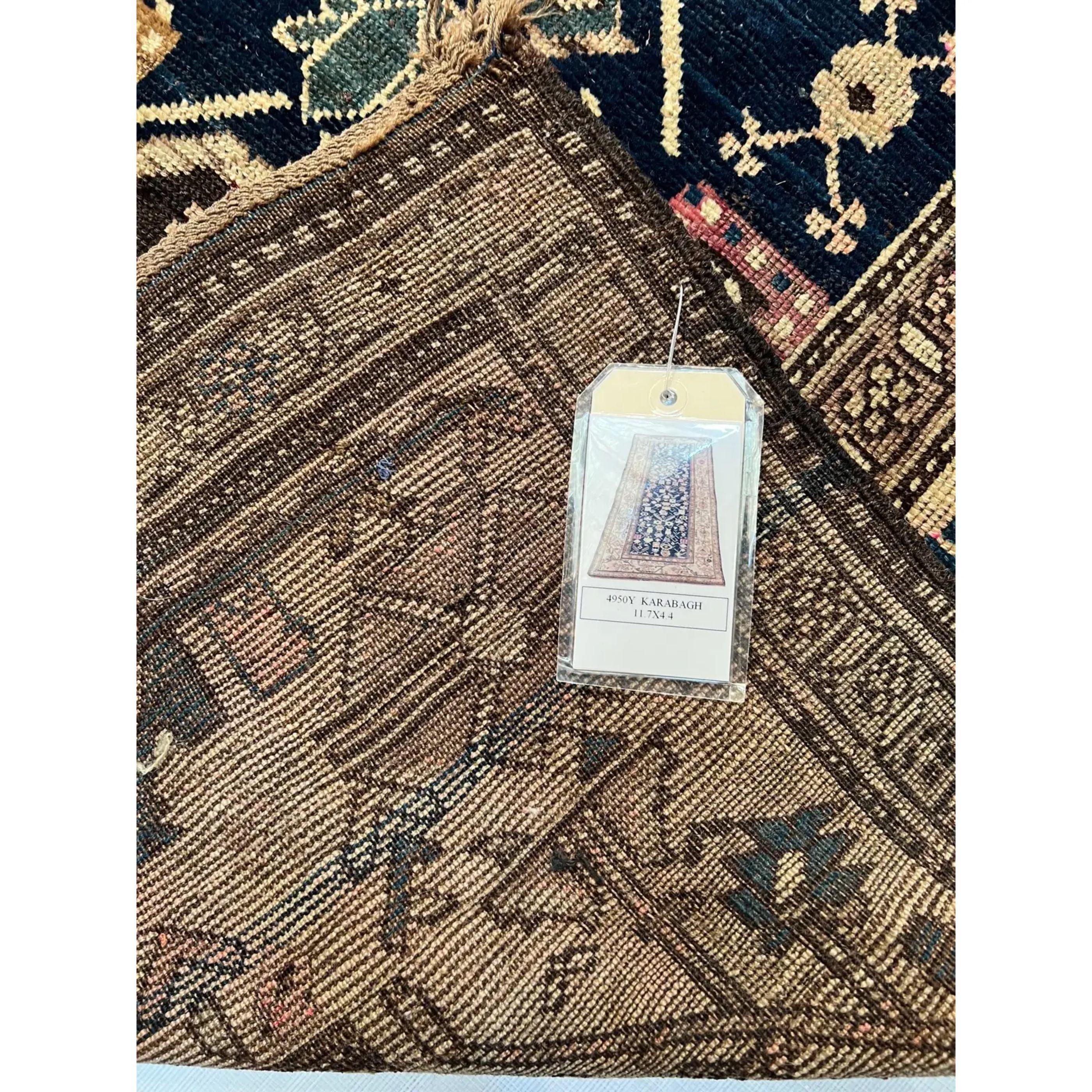 1900s Antique Karabagh Rug, handmade and hand-knotted