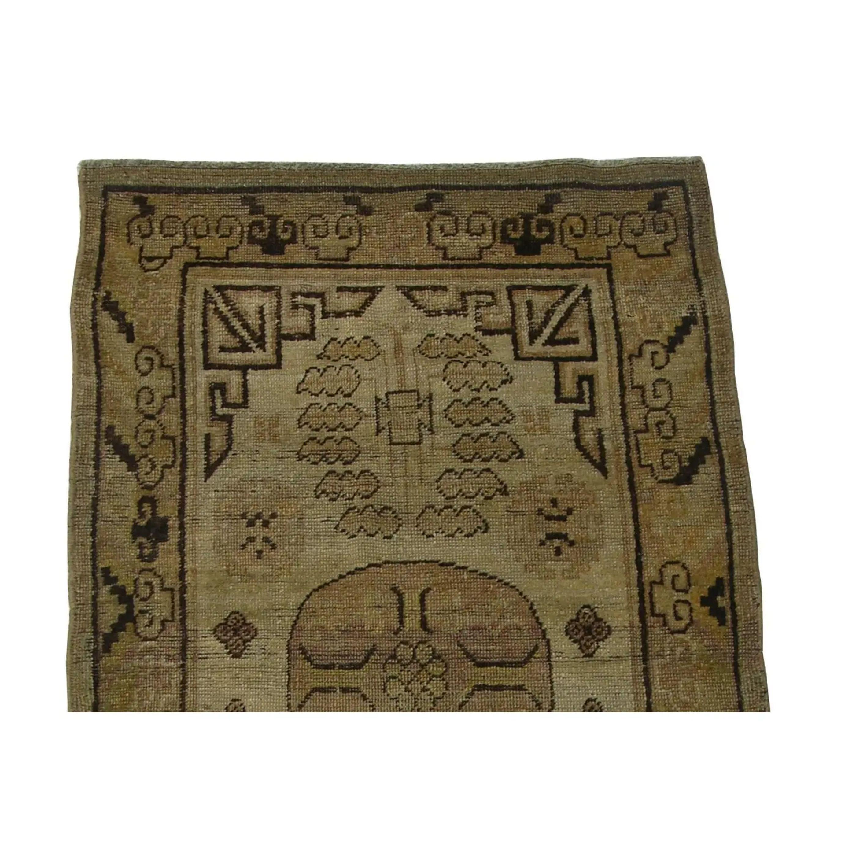 1900s Antike Khotan Samarkand Teppich-2'5'' X 4'7'' (Empire) im Angebot