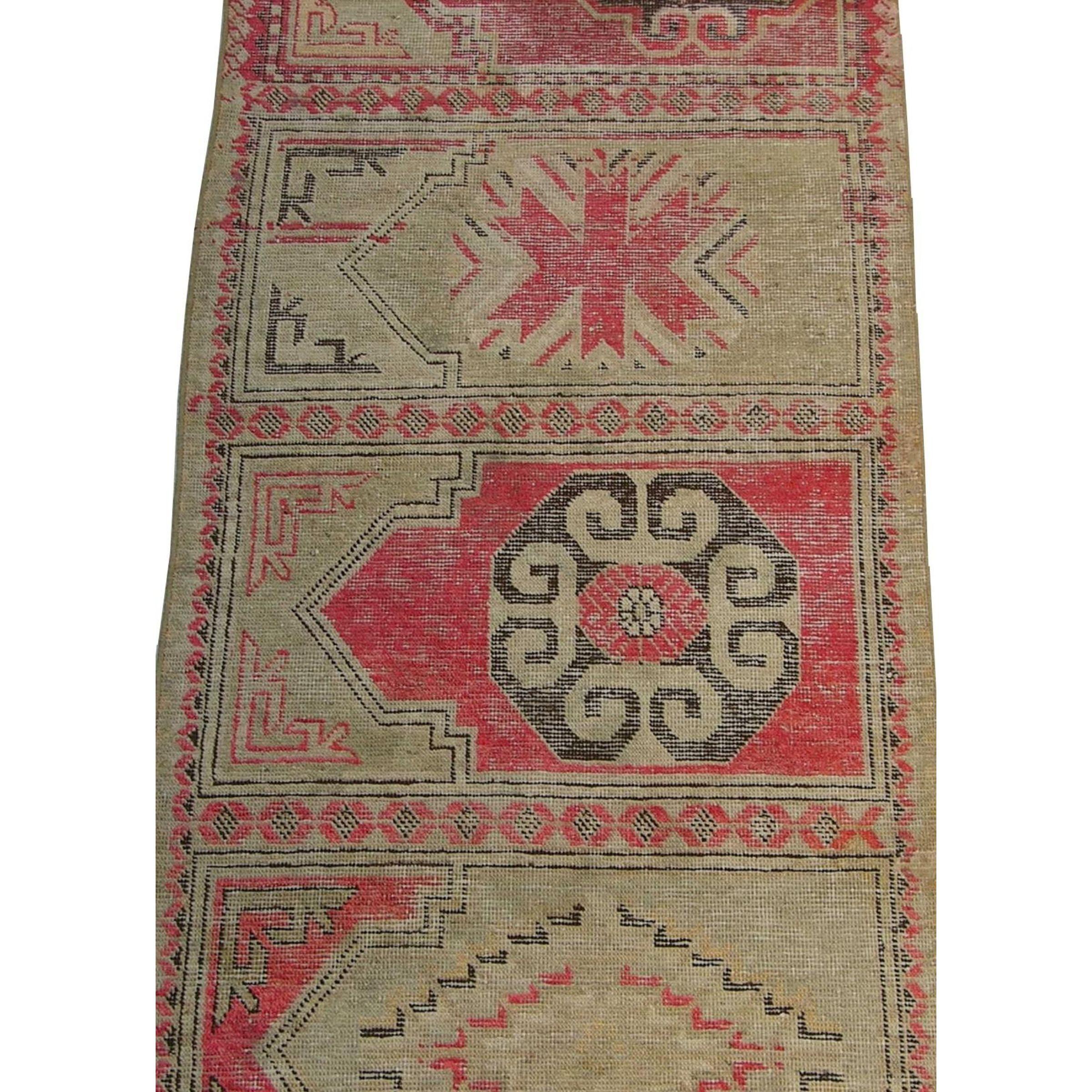 Tribal Tapis Khotan Samarkand ancien des années 1900 - 6'1'' X 2'6'' en vente