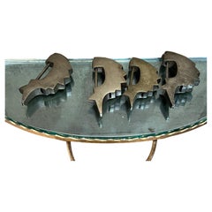 1900er Jahre Antike koreanische Messing-Fischschlösser Satz von vier