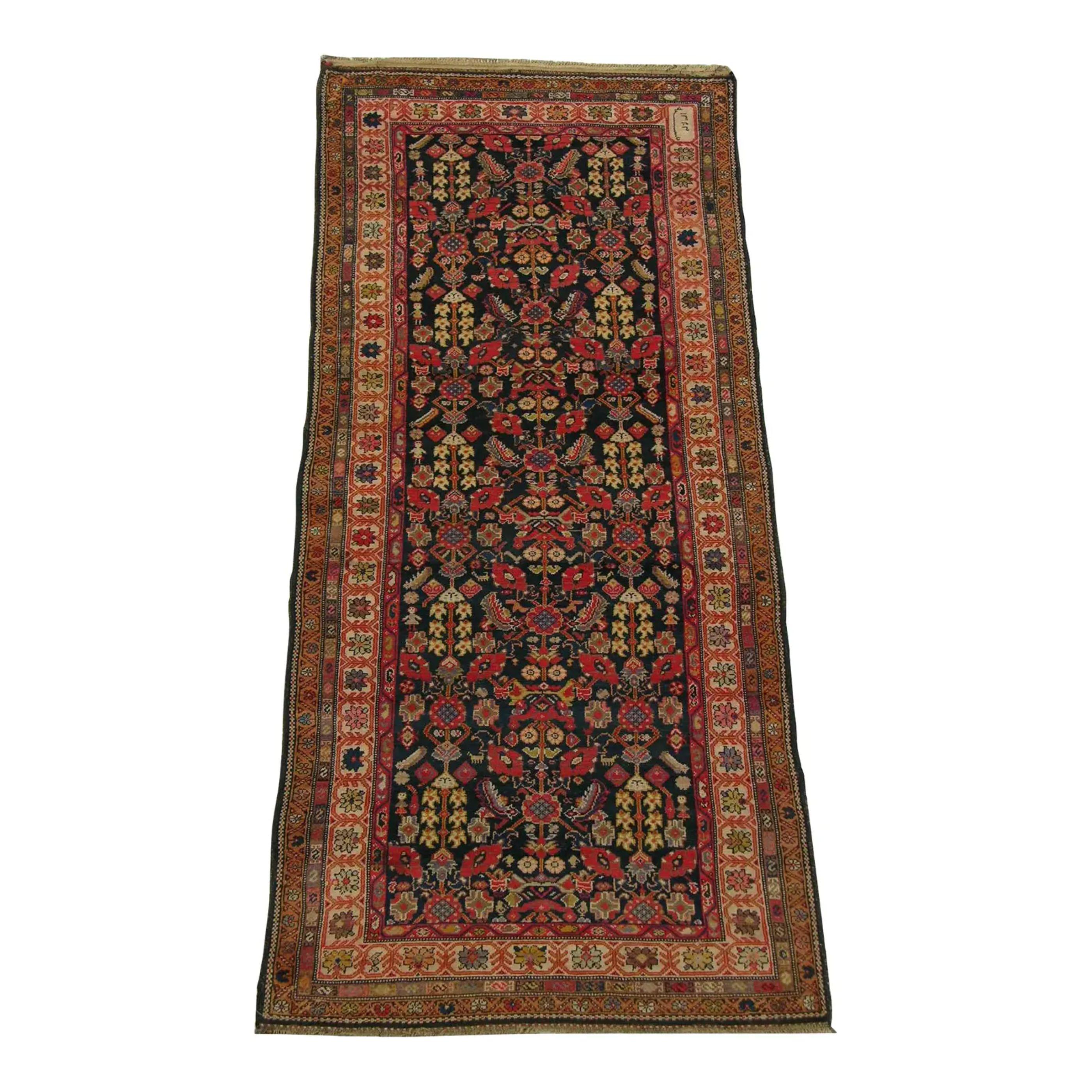 1900s Antique Malayer Rug For Sale