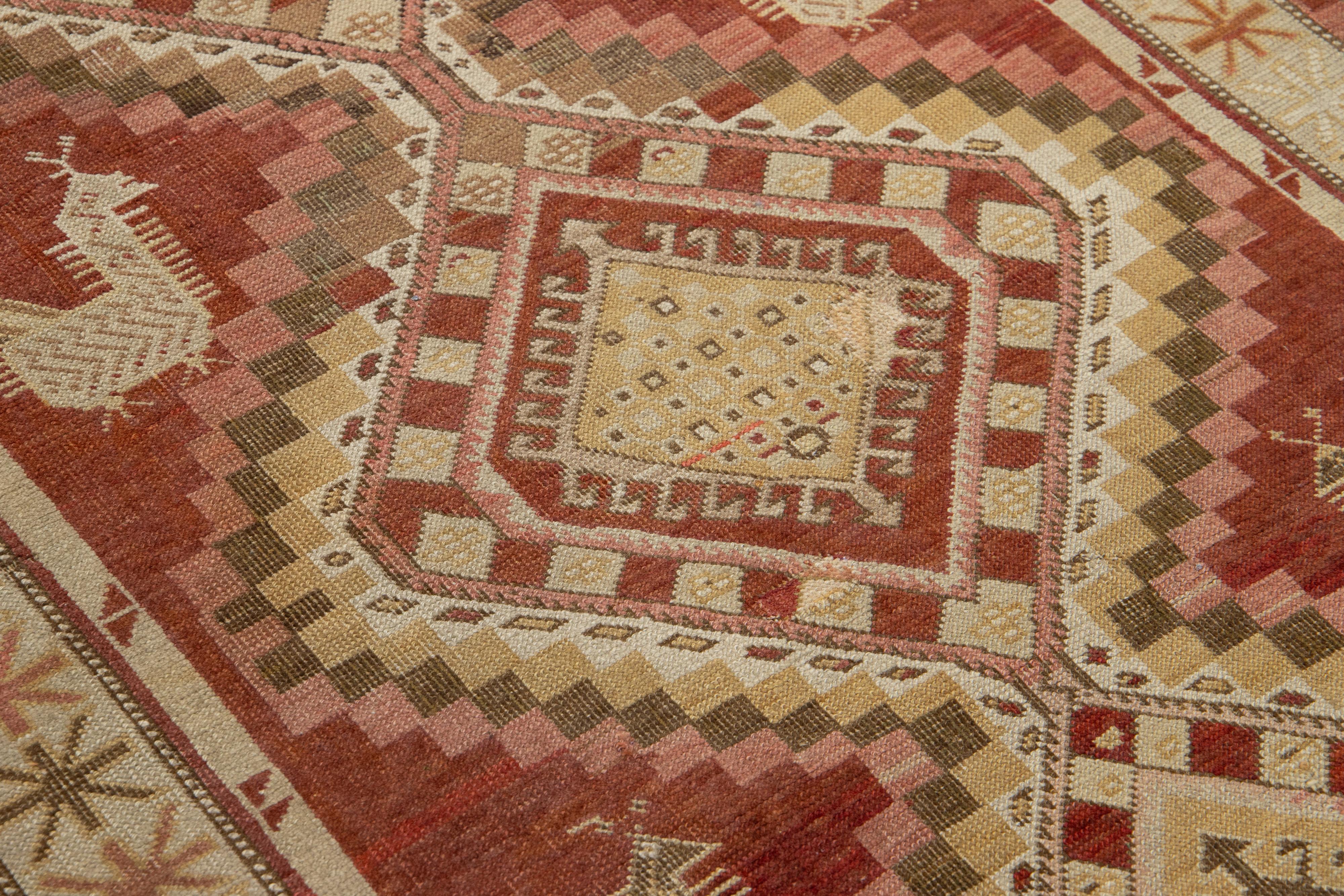 Runner in lana Malayer antico del 1900 in colore rosso-ruggine in vendita 2