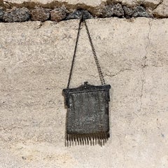 1900s Antique Mesh Purse Evening Bag Victorian