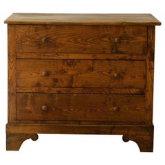 1900s Antique Original French Three-Drawer Dresser from Chateau de Songy