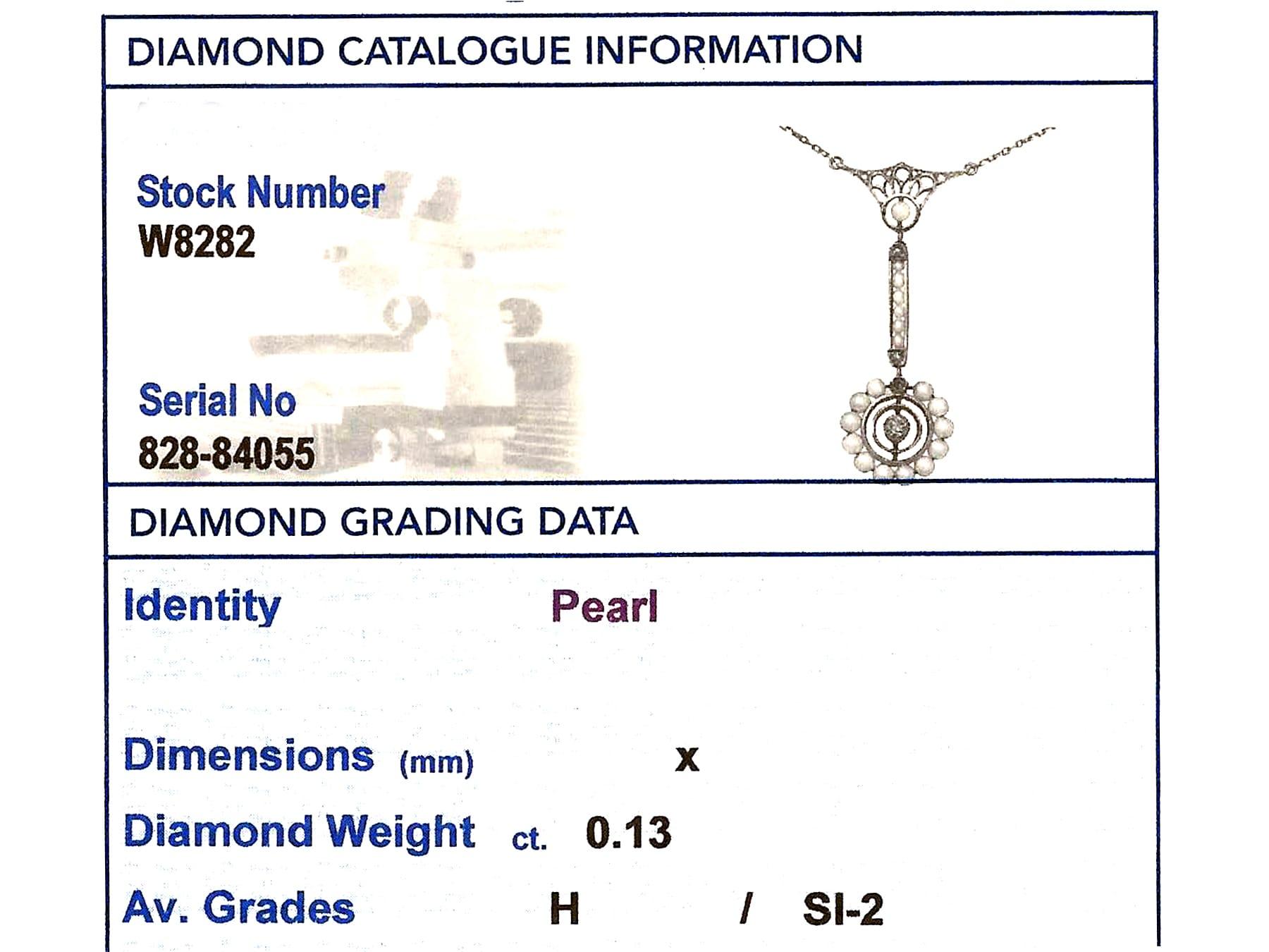 1900er Jahre, Antiker Perlen- und Diamant-Gold-Anhänger im Angebot 2